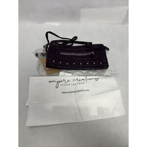 Ampere Creations Purple Crossbody Purse Vegan Leather New